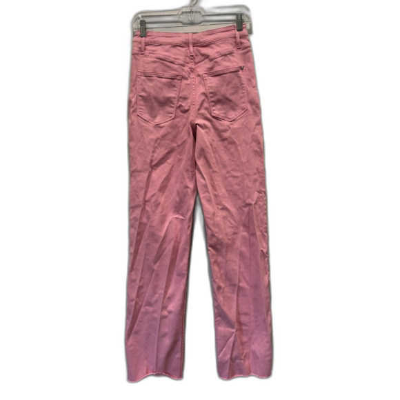 Jeans High Waist Distressed Rips Hot Pink Trouser Festival Raw Hem Women sz 0 - Picture 5 of 5